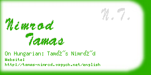 nimrod tamas business card